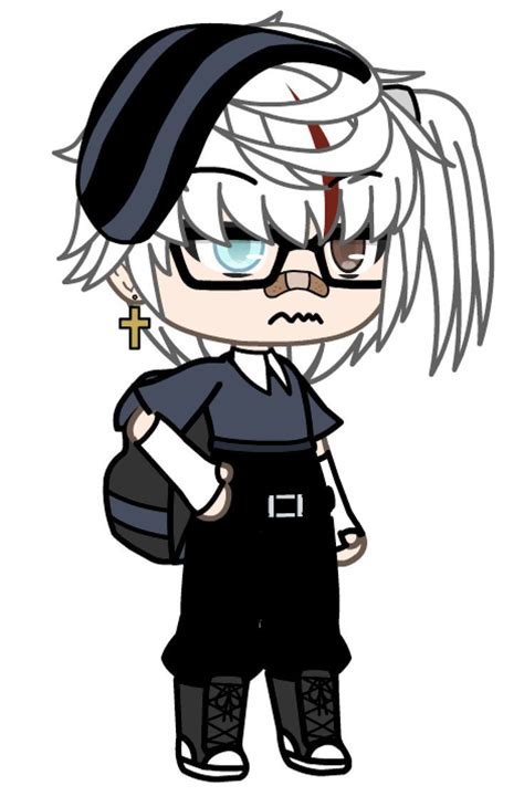 an anime character with glasses and a backpack