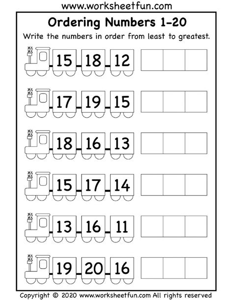 Image result for Ordering Numbers Worksheet.pdf