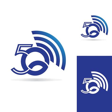Logo du réseau 5G Logo du réseau Connexion 5G Numéro 5 et lettre G ...
