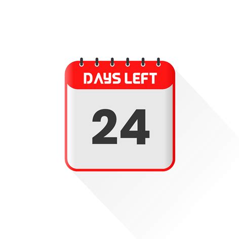 Countdown icon 24 Days Left for sales promotion. Promotional sales ...