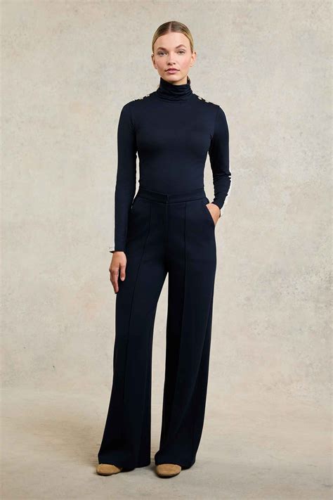 Wide Leg Pant (Navy Navy) – Holland Cooper