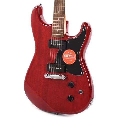 Squier Paranormal Strat-O-Sonic Crimson Red Transparent – Chicago Music ...