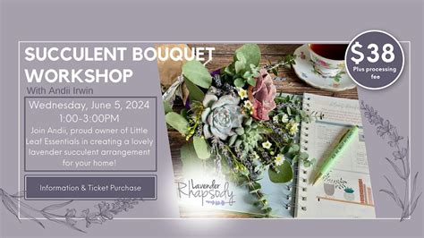 Succulent Bouquet Workshop, 1439 Highway Nn,Bland,65014,US, 5 June 2024 ...