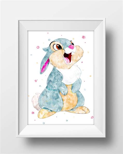 Buy Disney Thumper Art Bambi and Thumper Bambi Rabbit Print Bambi ...