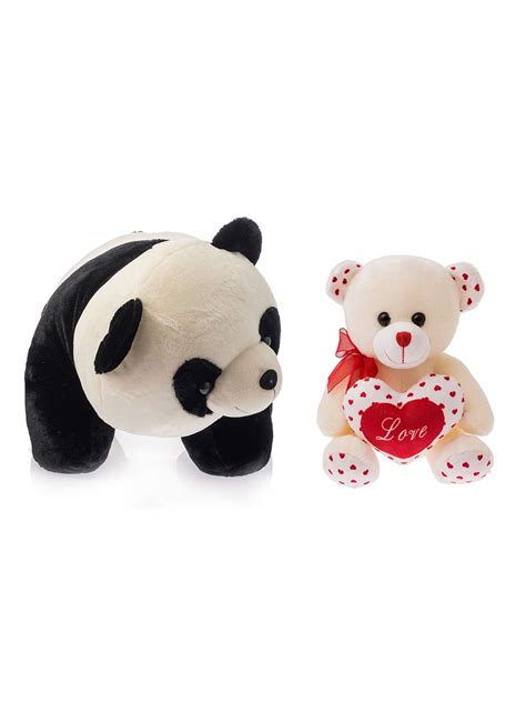 Buy Dimpy Stuff Combo of Bear with Heart 15 cm 6 inch and Standing ...