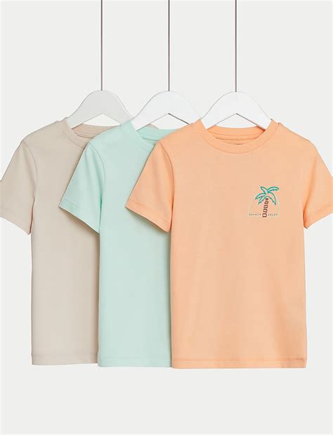 Buy 3pk Pure Cotton T-Shirts (2-8 Yrs) at Marks & Spencer