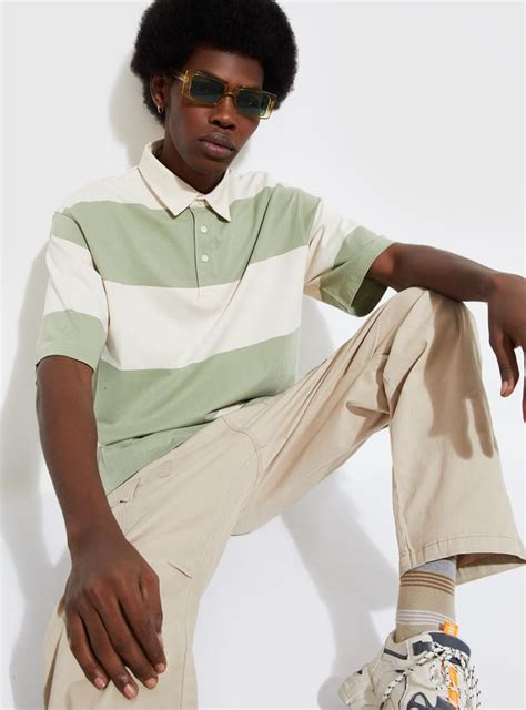 Buy URB_N Men Oversized Striped Polo T-shirt Online at just Rs. 899.0 ...