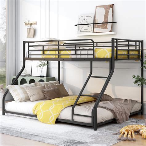 Amazon.com: Favfurish Twin XL Over Queen Metal Floor Bunk Bed with ...