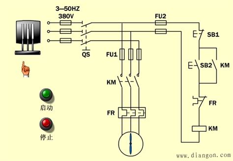 三相异步电动机的连续运行控制电路图解