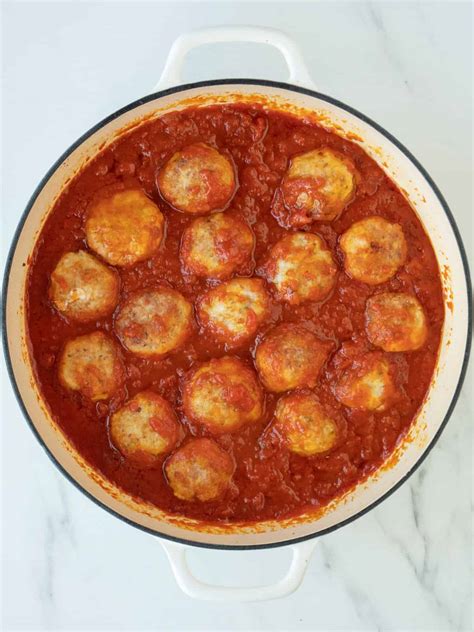 Chicken Parmesan Meatballs - What's Gaby Cooking