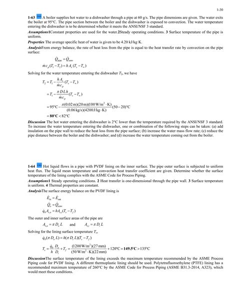 Heat and Mass Transfer 6th Edition, SI Units by Çengel & Ghajar – Solutions for Problems | PDF - introduction to heat transfer 6th edition pdf