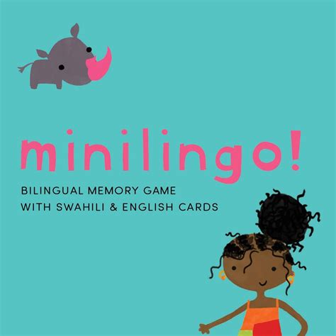 Minilingo Flashcards: Bilingual Memory Game With Swahili & English ...
