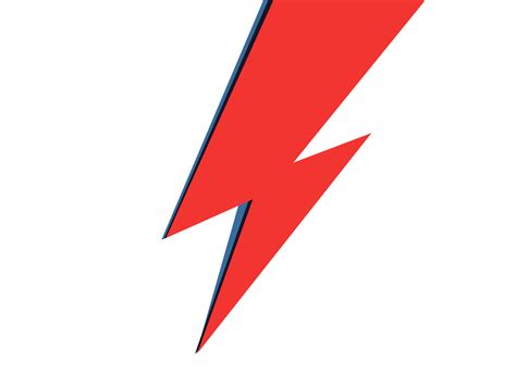 David Bowie Lightning Bolt Vector
