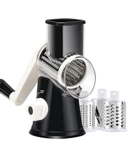 Ancevsk Manual Cheese Grater Vegetable Slicer with Handle, Speed Round ...
