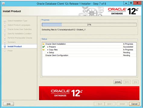 Oracle Client 32-Bit 的图像结果
