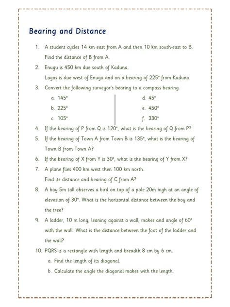 Image result for Core Mathematics Distance Bearing Problem