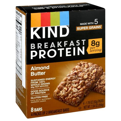 Kind Breakfast 8g Protein Bars - Almond Butter - Shop Granola & snack ...