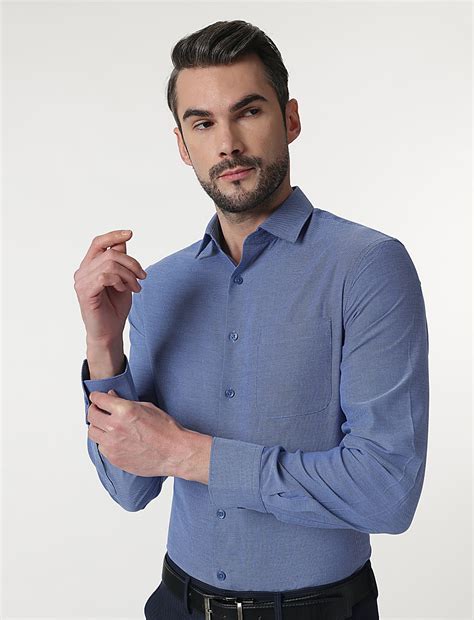 Buy 2pk Self Design Full Sleeves Shirt at Marks & Spencer