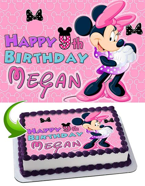 Cakecery Minnie Mouse Edible Cake Image Topper India | Ubuy