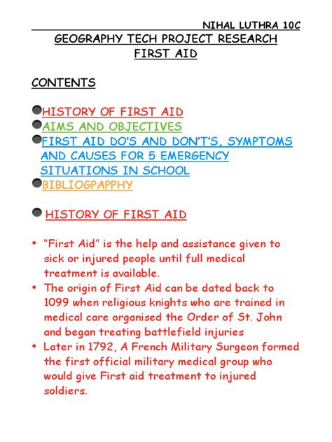 Image result for Introduction of First Aid Wikipedia
