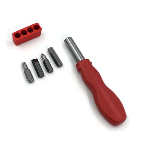 4pcs Helper Tool Set with Mini Plastic Hammer, 4 bits, Screw Driver