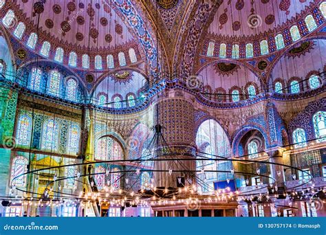 Interior of the Blue Mosque, Istanbul. Turkey Stock Photo - Image of ...