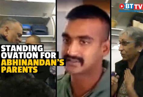Wing Commander Abhinandan's parents get standing ovation in flight