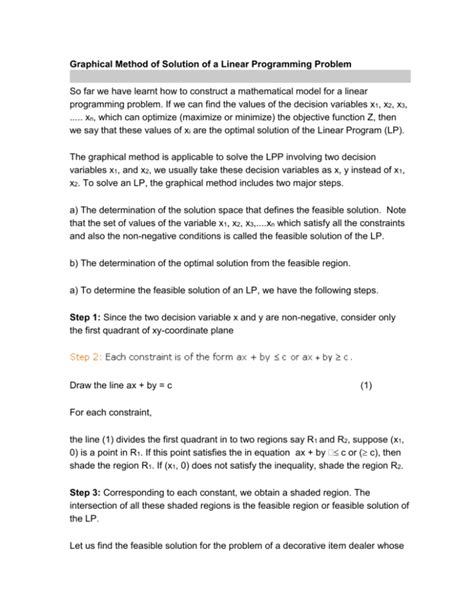 Graphical Solution Linear Programming 的图像结果