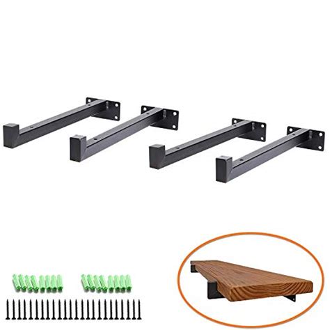 Buy Heavy Duty 10" Floating Shelf Brackets Hardware, Wall ed Industrial ...