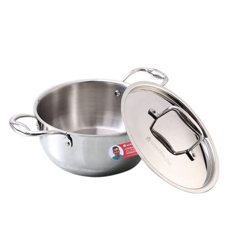 Buy Wonderchef Nigella Tri-ply Stainless Steel 20 cm Casserole | 3 ...