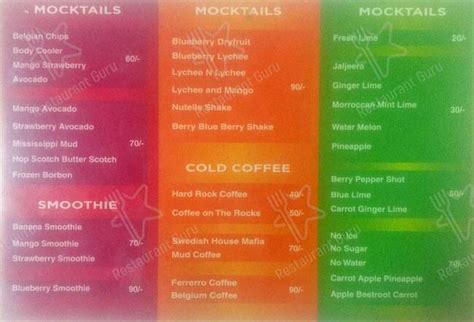 Menu at Lassi Shop, Chennai, Ascendas Technology Park