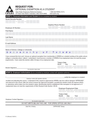 Opers Exemption Form - Fill Online, Printable, Fillable, Blank | pdfFiller