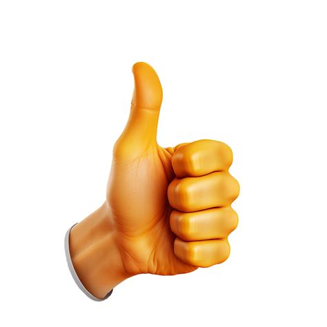AI generated Thumbs up emoji png isolated on transparent background ...