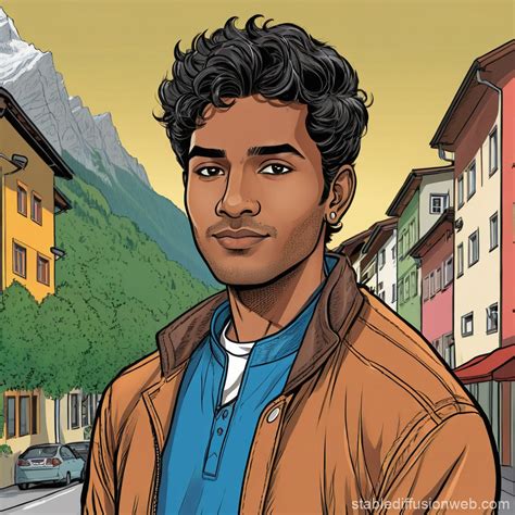Indian Brown Man in Innsbruck | Stable Diffusion Online