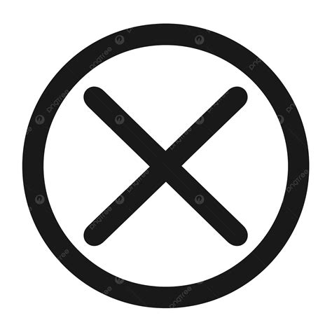 Crossed Out Symbol Vector Icon Illustration, A Simplistic Black Icon Of ...
