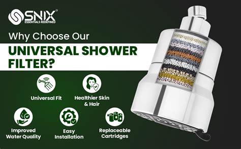 SNIX Essentials 20-Stage Shower Filter for Hard Water | Universal ...