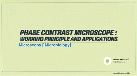 Phase Contrast Microscope - Principle And Applications