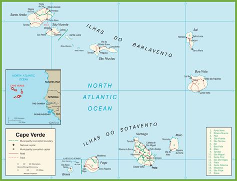 Cape Verde Maps | Printable Maps of Cape Verde for Download