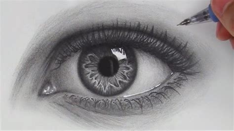 eye drawing realistic step by step