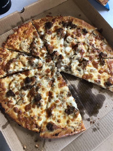 Just got the best pizza in Norwich. White meatball mushroom from West ...