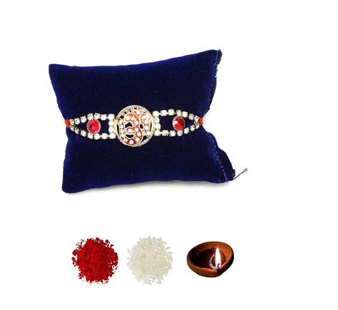 Vinayak Fancy Rakhi for brother for raksha badhan with roli,akshat,diya ...