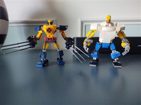 I was inspired by Wolverine so I made a Homer Simpson mech. : r/lego