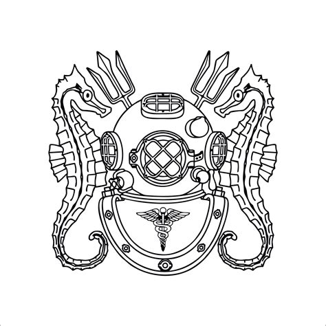 US Navy Diving Medical Technician Insignia DXF and SVG - Etsy