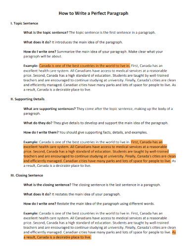 Paragraphs Free Examples 的图像结果