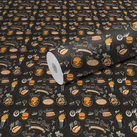 WallWear - Self Adhesive Wallpaper & Wall Sticker (L-Chiness Food ...