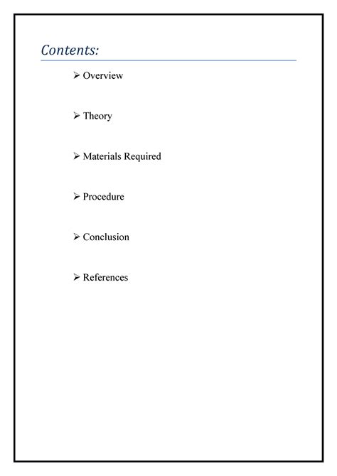 Shreetam - Contents: Overview Theory Materials Required Procedure ...
