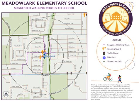Walking Route Maps For Billings Elementary Schools | City of Billings ...