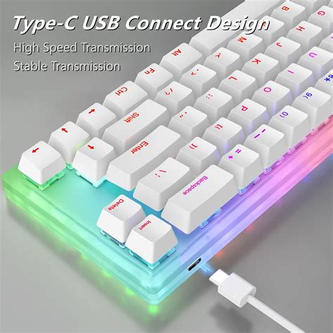 Buy Womier K66 60% Mechanical Keyboard, Hot Swappable Tyce-C Wired RGB ...