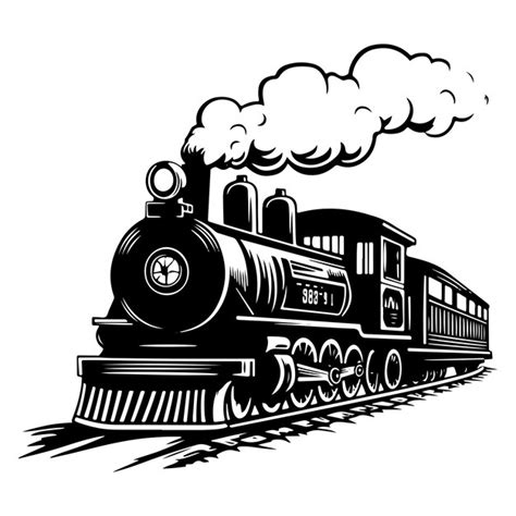 Train silhouette icon isolated on white background | Premium AI ...