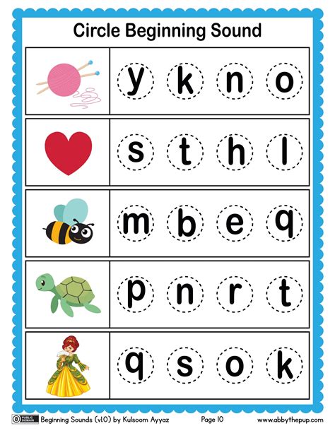 Beginning Sound Worksheet 的图像结果